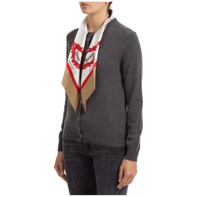 Shop Burberry Women's Cardigan Sweater In Grey