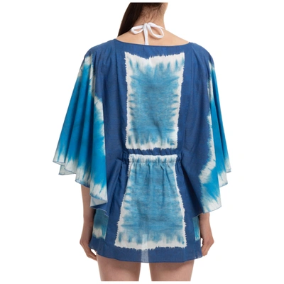 Shop Alberta Ferretti Women's Summer Dress Fashion Beach Cover Up In Blue