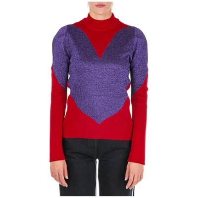 Shop Gcds Women's Jumper Sweater Turtle Neck In Red