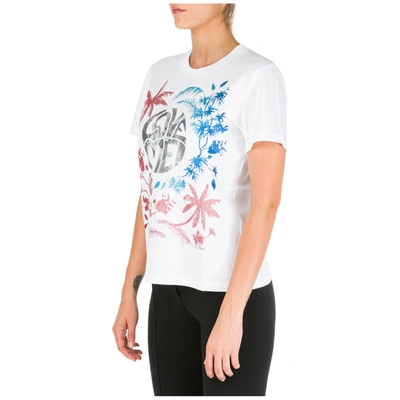 Shop Alberta Ferretti Women's T-shirt Short Sleeve Crew Neck Round Love Me Wild In White