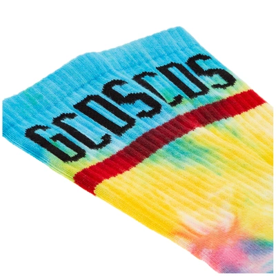 Shop Gcds Women's Socks Tie Dye In Light Blue