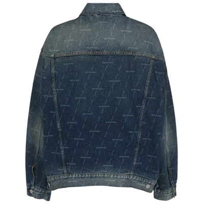 Shop Balenciaga Women's Denim Outerwear Jacket Blouson In Blue