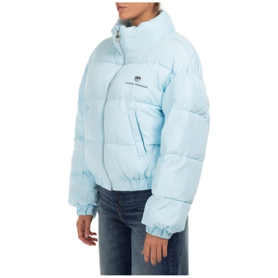Shop Chiara Ferragni Women's Outerwear Jacket Blouson In Light Blue
