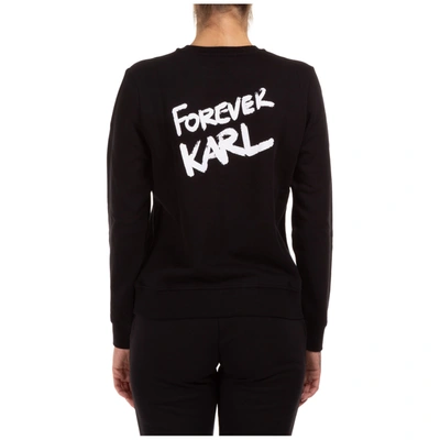 Shop Karl Lagerfeld Women's Sweatshirt Forever Karl In Black