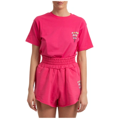 Ireneisgood Pink Jersey T-shirt With Print In Pink