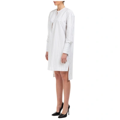 Shop Neil Barrett Women's Short Mini Dress Long Sleeve In White