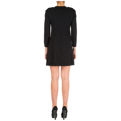 Shop Alberta Ferretti Women's Short Mini Dress Long Sleeve In Black