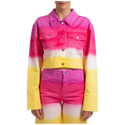 Shop Ireneisgood Women's Denim Outerwear Jacket Blouson  Degrade In Pink