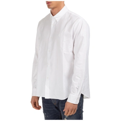 Shop Kenzo Men's Long Sleeve Shirt Dress Shirt In White