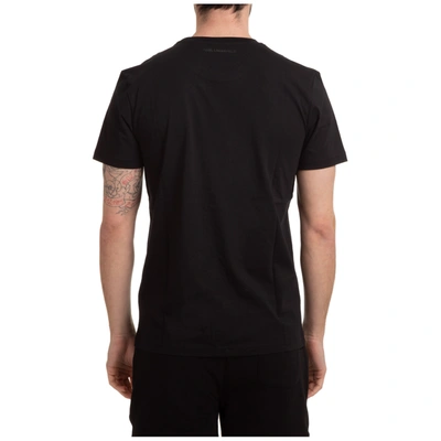 Shop Karl Lagerfeld Men's Short Sleeve T-shirt Crew Neckline Jumper K Iconic In Black