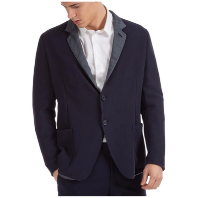 Shop Emporio Armani Men's Jacket Blazer In Blue