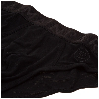 Shop Balmain Men's Underwear Briefs In Black