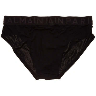 Shop Balmain Men's Underwear Briefs In Black