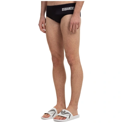 Shop Dsquared2 Brief Swimsuit Icon In Black