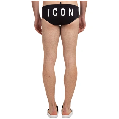 Shop Dsquared2 Brief Swimsuit Icon In Black