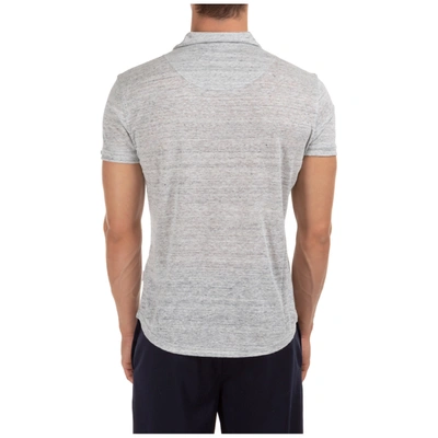 Shop Orlebar Brown Men's Short Sleeve T-shirt Polo Collar Sebastian In Grey