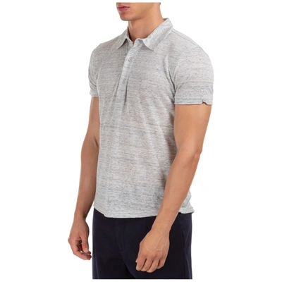 Shop Orlebar Brown Men's Short Sleeve T-shirt Polo Collar Sebastian In Grey
