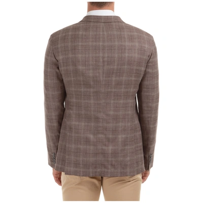 Shop Emporio Armani Men's Wool Jacket Blazer In Brown