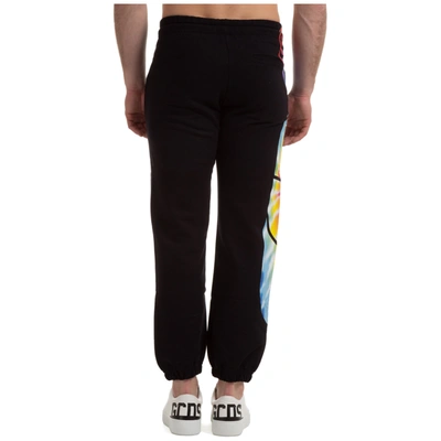 Shop Gcds Men's Sport Tracksuit Trousers Tiedye Macro Logo In Black