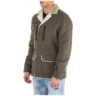 Shop Valentino Men's Outerwear Jacket Blouson In Green