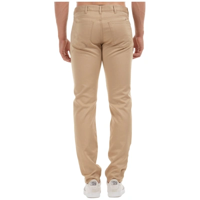 Shop Emporio Armani Men's Trousers Pants Slim Fit In Beige