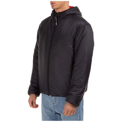 Shop Msgm Men's Outerwear Jacket Blouson Hood Reversible In Black