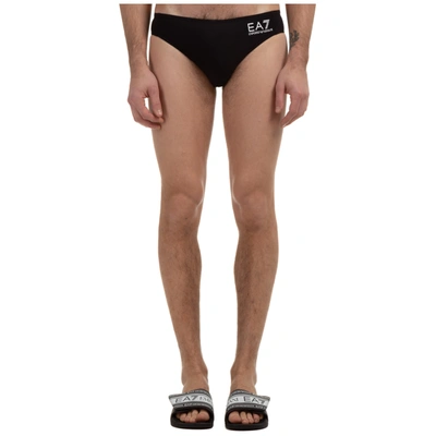 Shop Emporio Armani Men's Brief Swimsuit Bathing Trunks Swimming Suit In Black
