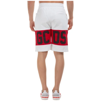 Shop Gcds Men's Shorts Bermuda In White