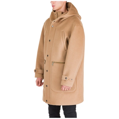 Shop Dsquared2 Men's Wool Coat Overcoat In Beige