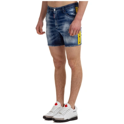 Shop Dsquared2 Men's Shorts Bermuda Dan Commando In Light Blue