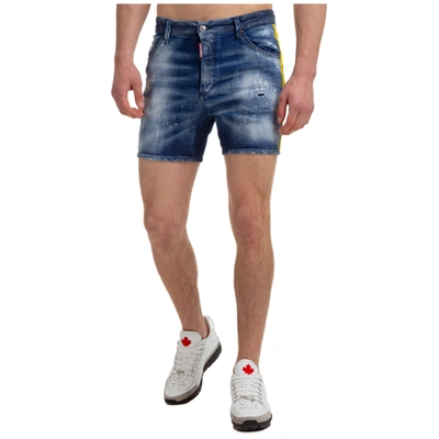 Shop Dsquared2 Men's Shorts Bermuda Dan Commando In Light Blue