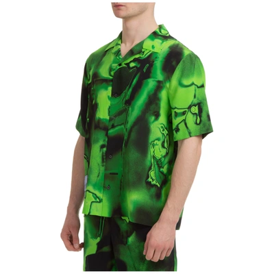 Shop Mcq By Alexander Mcqueen Men's Short Sleeve Shirt  T-shirt Fantasma In Green