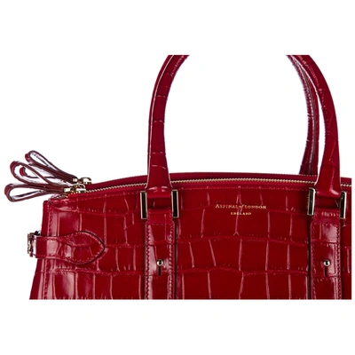 Shop Aspinal Of London Women's Leather Handbag Shopping Bag Purse Brook Street In Red