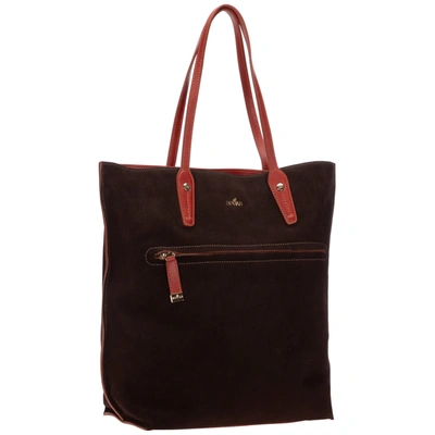 Shop Hogan Women's Suede Shoulder Bag In Black
