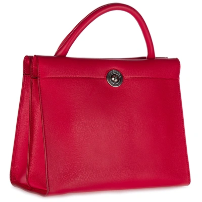 Shop D'este Women's Leather Handbag Shopping Bag Purse Paris In Red