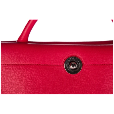 Shop D'este Women's Leather Handbag Shopping Bag Purse Paris In Red