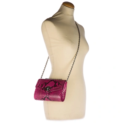 Shop D'este Women's Clutch With Shoulder Strap Handbag Bag Purse  Pitone In Pink