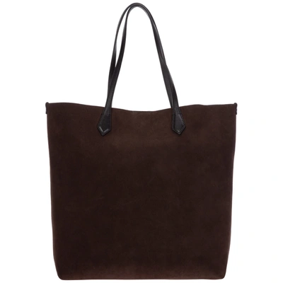 Shop Hogan Women's Suede Shoulder Bag In Brown