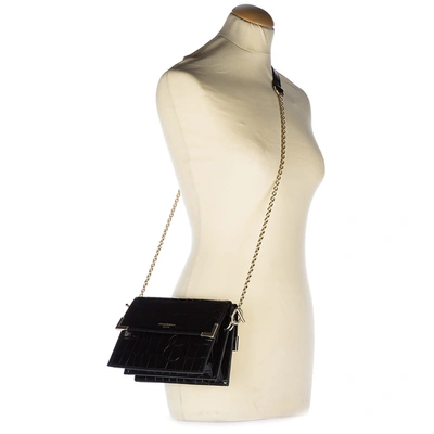 Shop Aspinal Of London Women's Leather Shoulder Bag Chelsea In Black