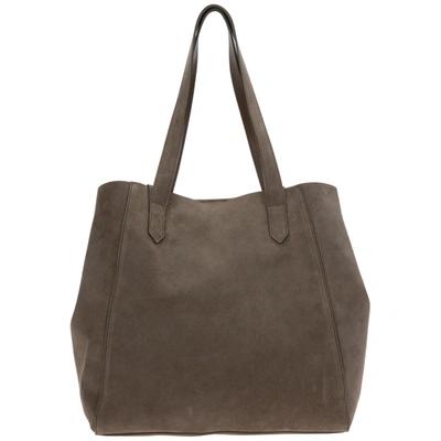 Shop Hogan Women's Suede Shoulder Bag In Grey
