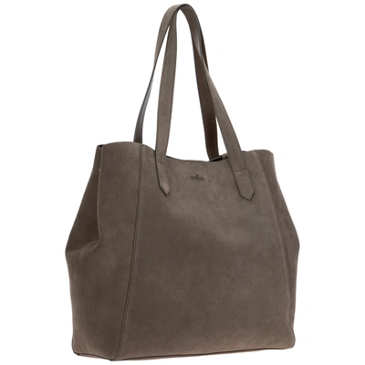 Shop Hogan Women's Suede Shoulder Bag In Grey