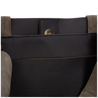 Shop Hogan Women's Suede Shoulder Bag In Grey