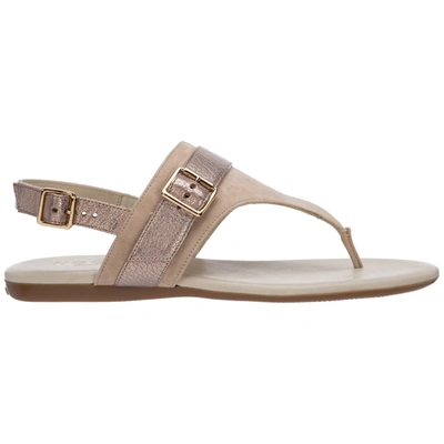 Shop Hogan Women's Suede Sandals In Beige