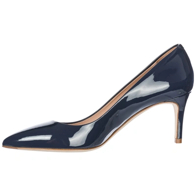Shop Sergio Levantesi Women's Leather Pumps Court Shoes High Heel Glory In Blue