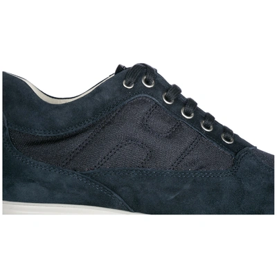 Shop Hogan Women's Shoes Suede Trainers Sneakers Interactive In Blue