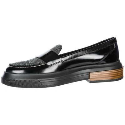 Shop Tod's Women's Leather Loafers Moccasins In Black