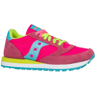 Shop Saucony Women's Shoes Leather Trainers Sneakers  Jazz O In Pink