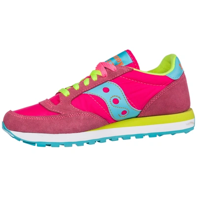 Shop Saucony Women's Shoes Leather Trainers Sneakers  Jazz O In Pink