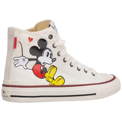 Shop Moa Master Of Arts Women's Shoes High Top Trainers Sneakers   Disney Mickey Mouse In White