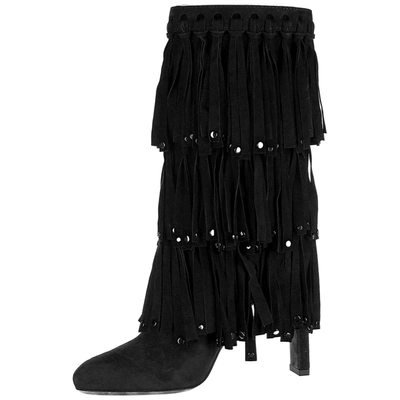 Shop Jimmy Choo Women's Suede Heel'ankle Boots Booties Mystery 100 In Black